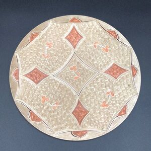 Vintage Copper Decorative Wall Plate Illuminated Paint Hand Etched Turkish Plate